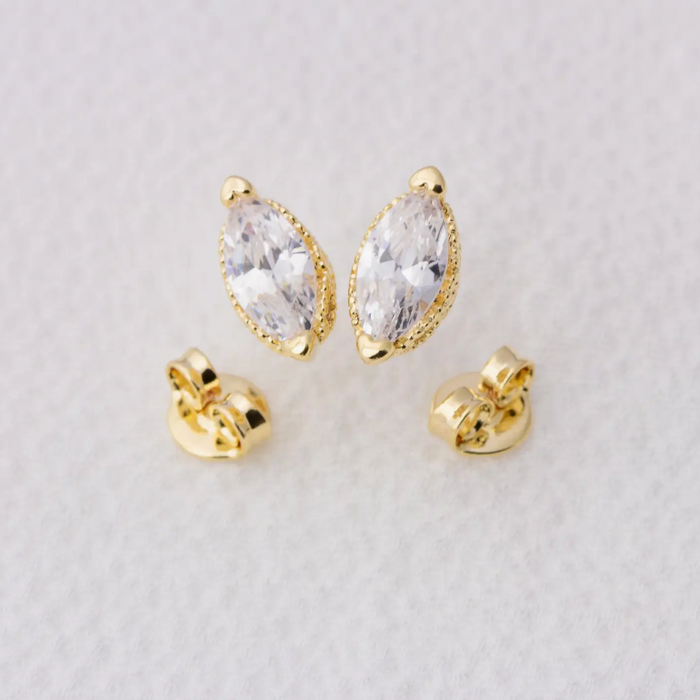 GoldFi | Vintage Marquise Earring 7mm