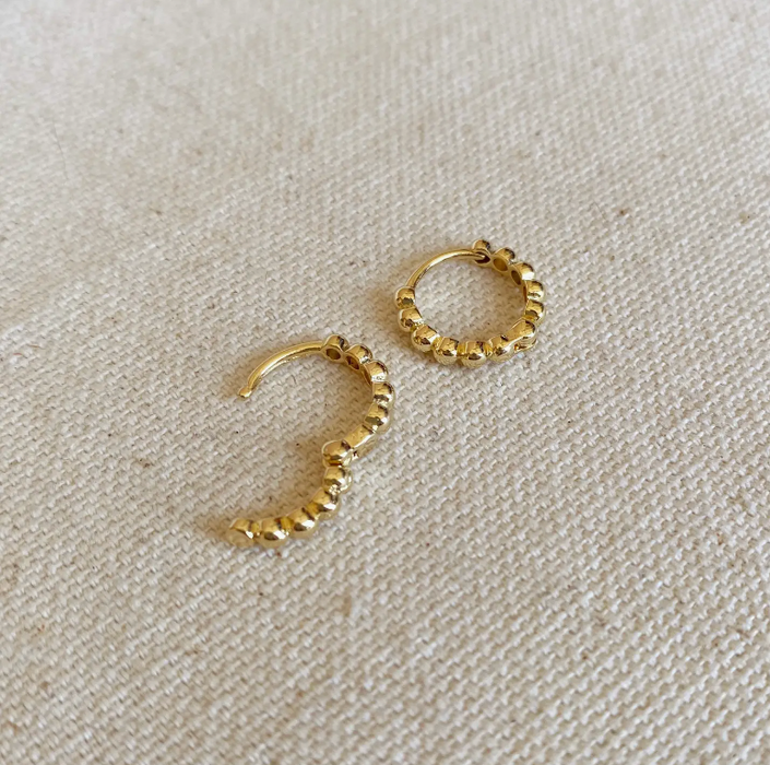 GoldFi | Beaded Clicker Hoops