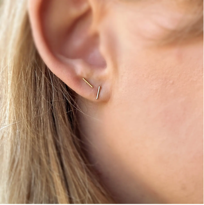 GoldFi | Bar Stud Earrings