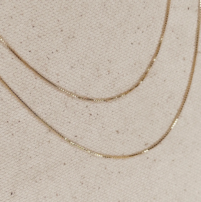 GoldFi | 0.5mm Box Chain Necklace